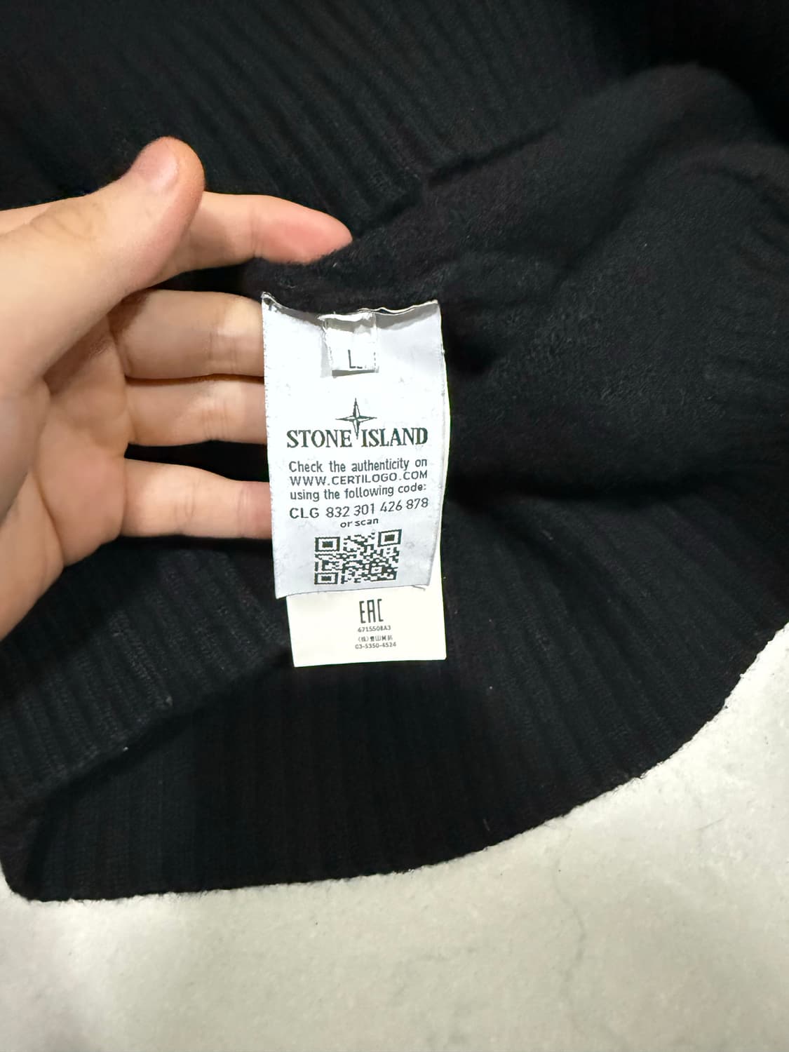 [당일출고,L사이즈] 스톤아일랜드 램스울 반집업 니트 상품이미지4