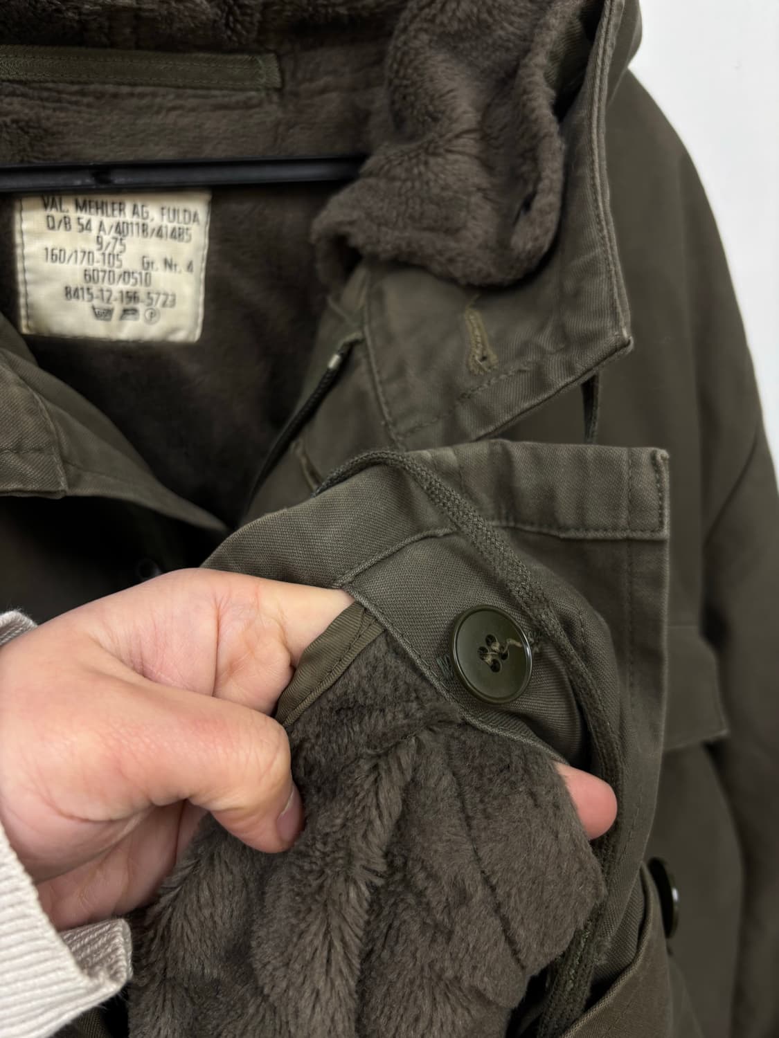 독일군 스노클 파카 VAL. MEHLER AG       (내피탈착) 상품이미지7