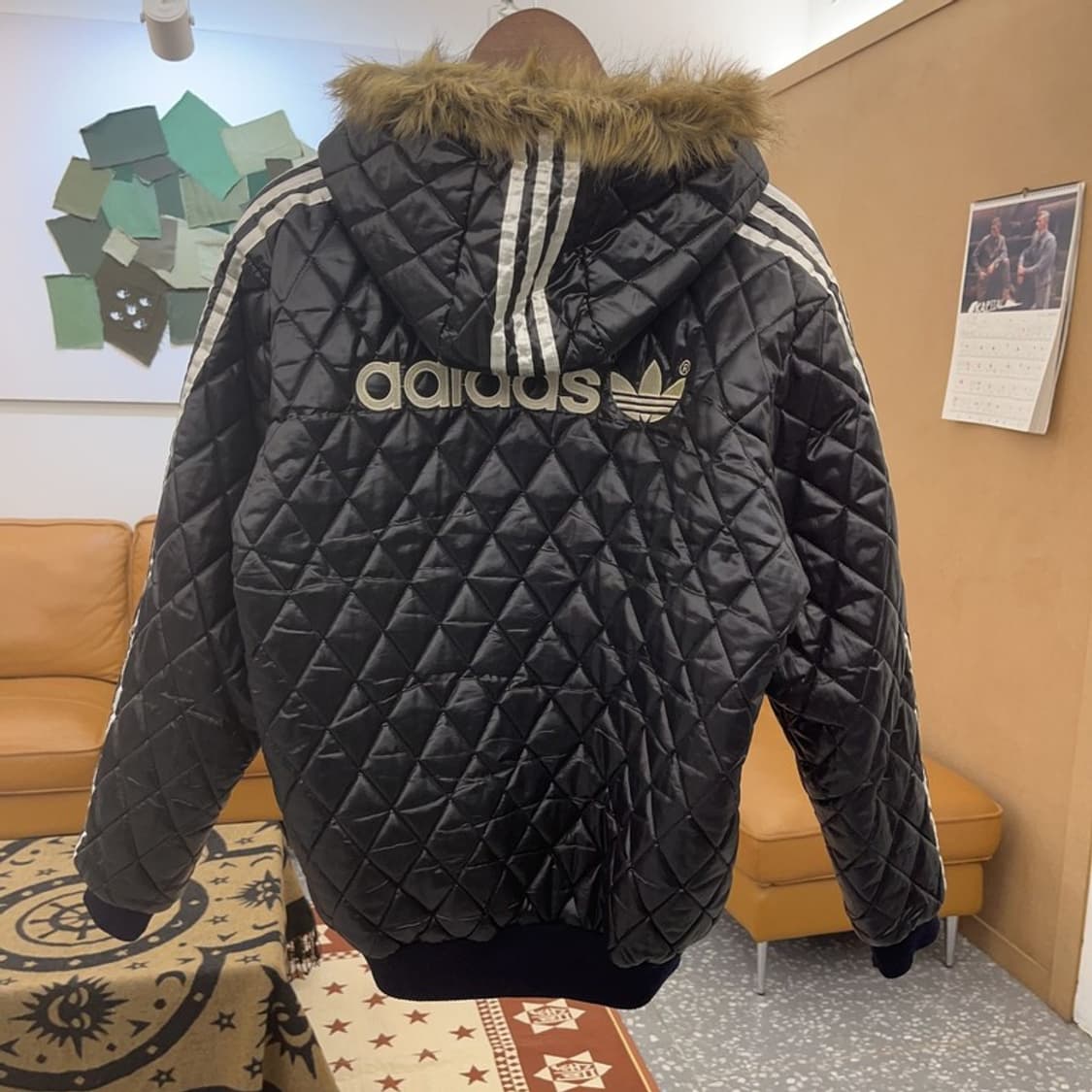 아디다스 Y2K 갸루 러블리힙 후드퍼 경량 패딩 자켓 110 C08578 상품이미지4