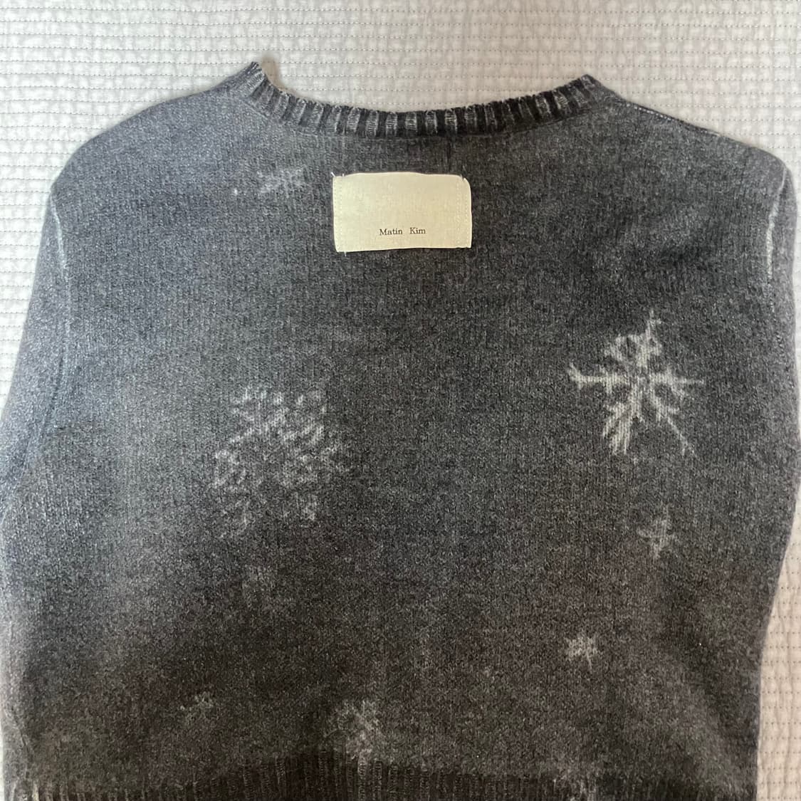 마뗑킴 눈꽃가디건 그레이 M 상품이미지4