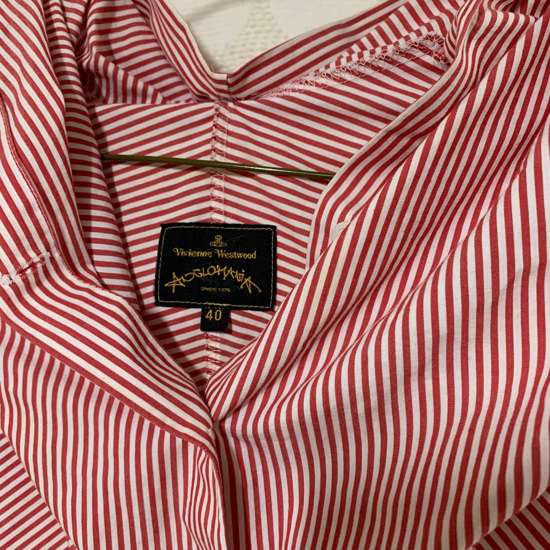 비비안 웨스트우드 레드 스트라이프 후드 반팔 셔츠 상품이미지6