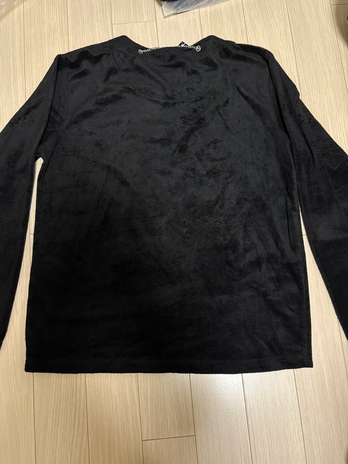 Y2K 프린팅 레이어드 벨벳 긴팔 티셔츠 상품이미지2