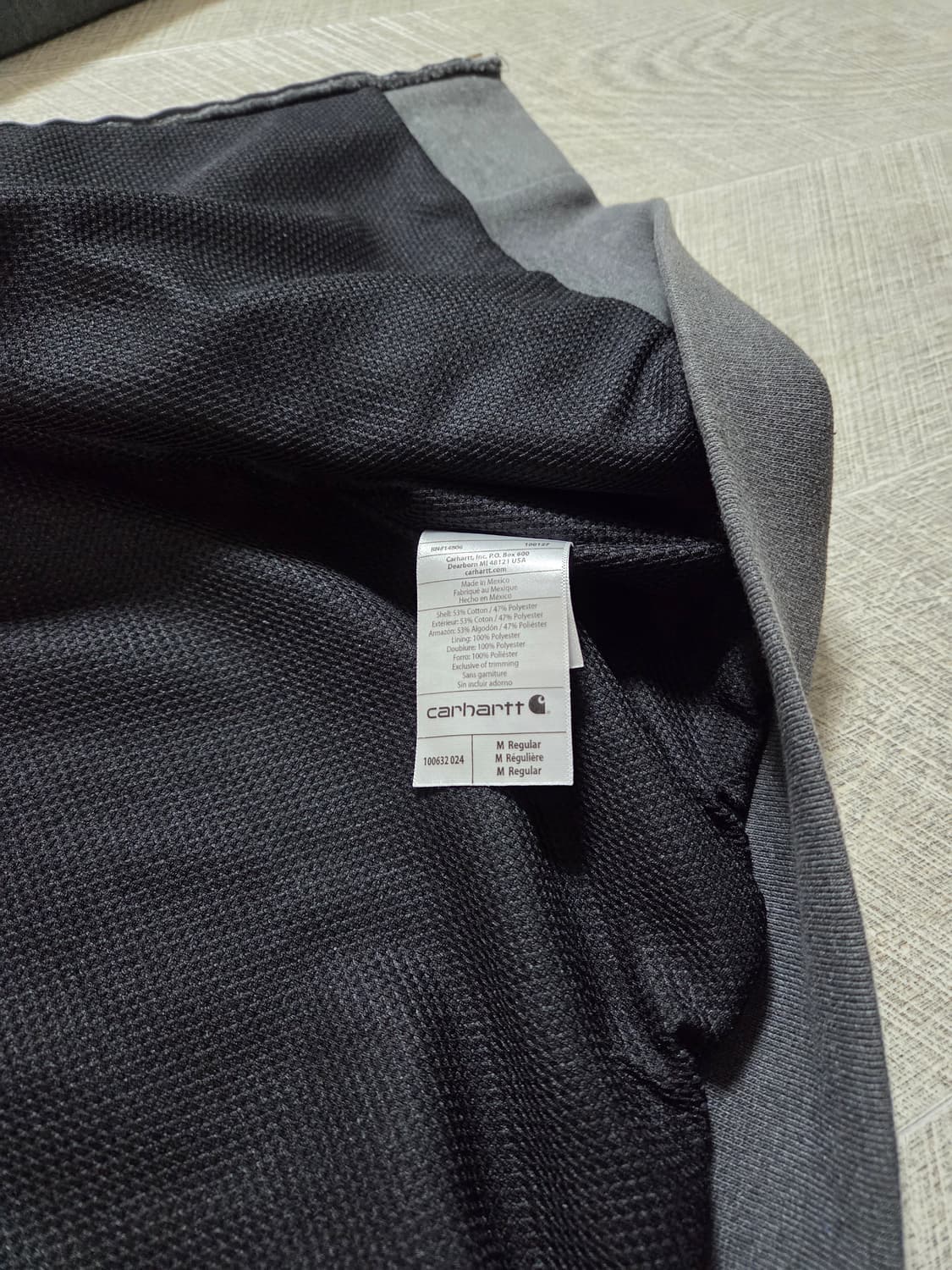 칼하트 써멀 그레이 후드집업 상품이미지2