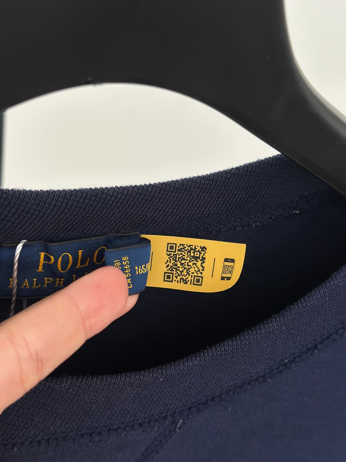 폴로 랄프로렌 네이비 세미크롭 맨투맨  상품이미지6