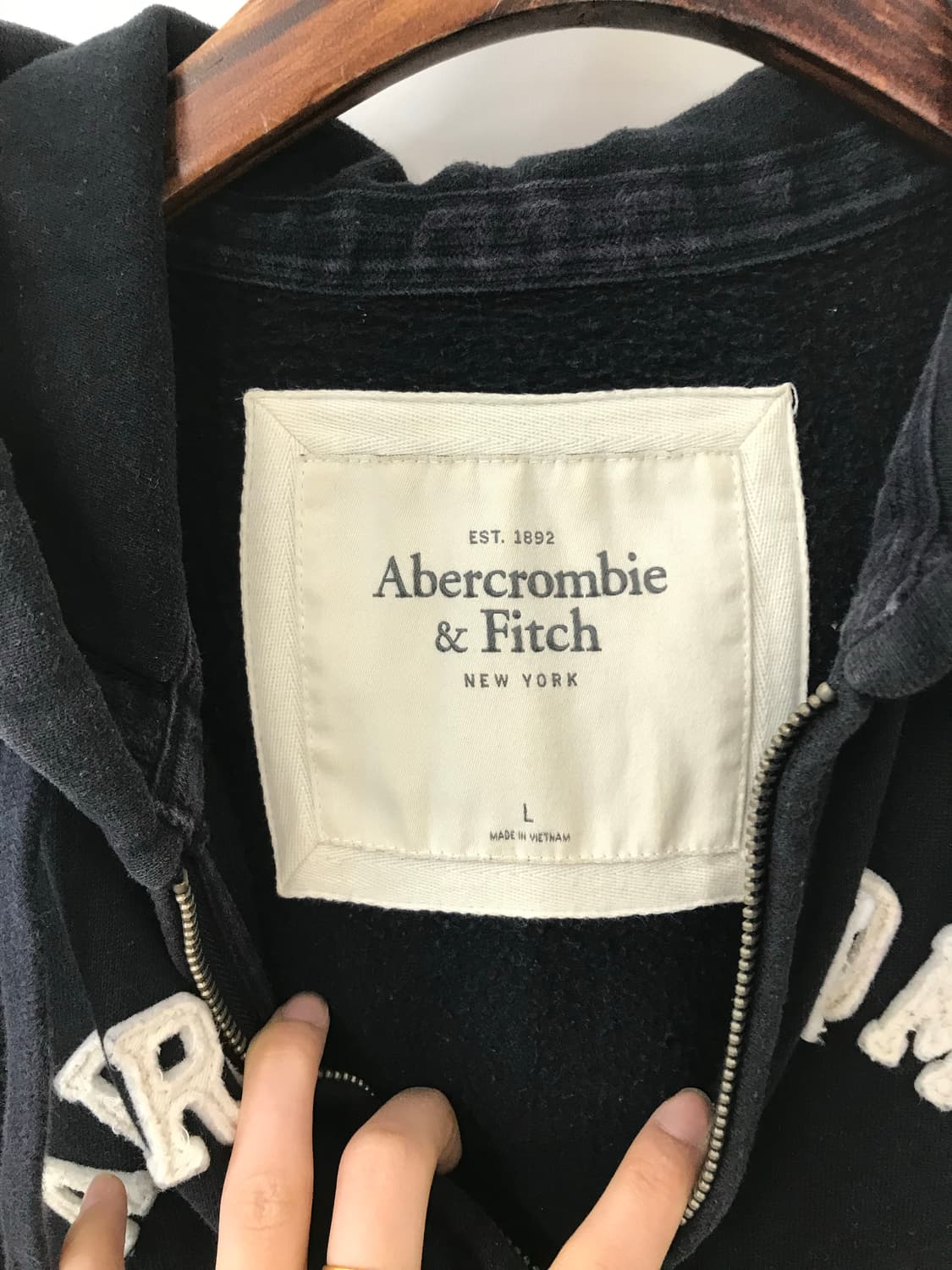 아베크롬비 y2k 와투케 네이비 딱붙 후드집업 상품이미지6