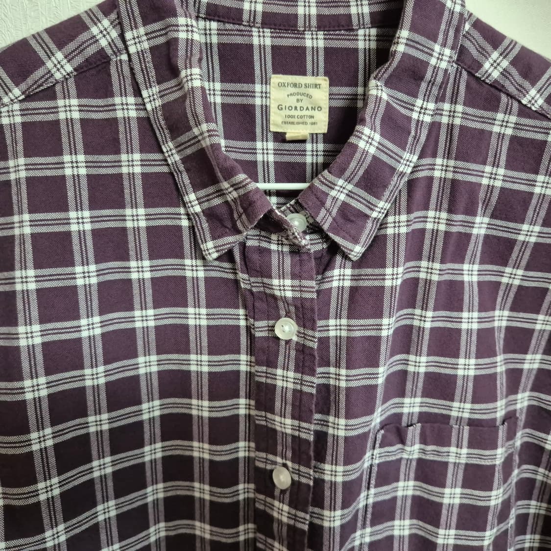 지오다노 체크 옥스포드 셔츠 상품이미지4