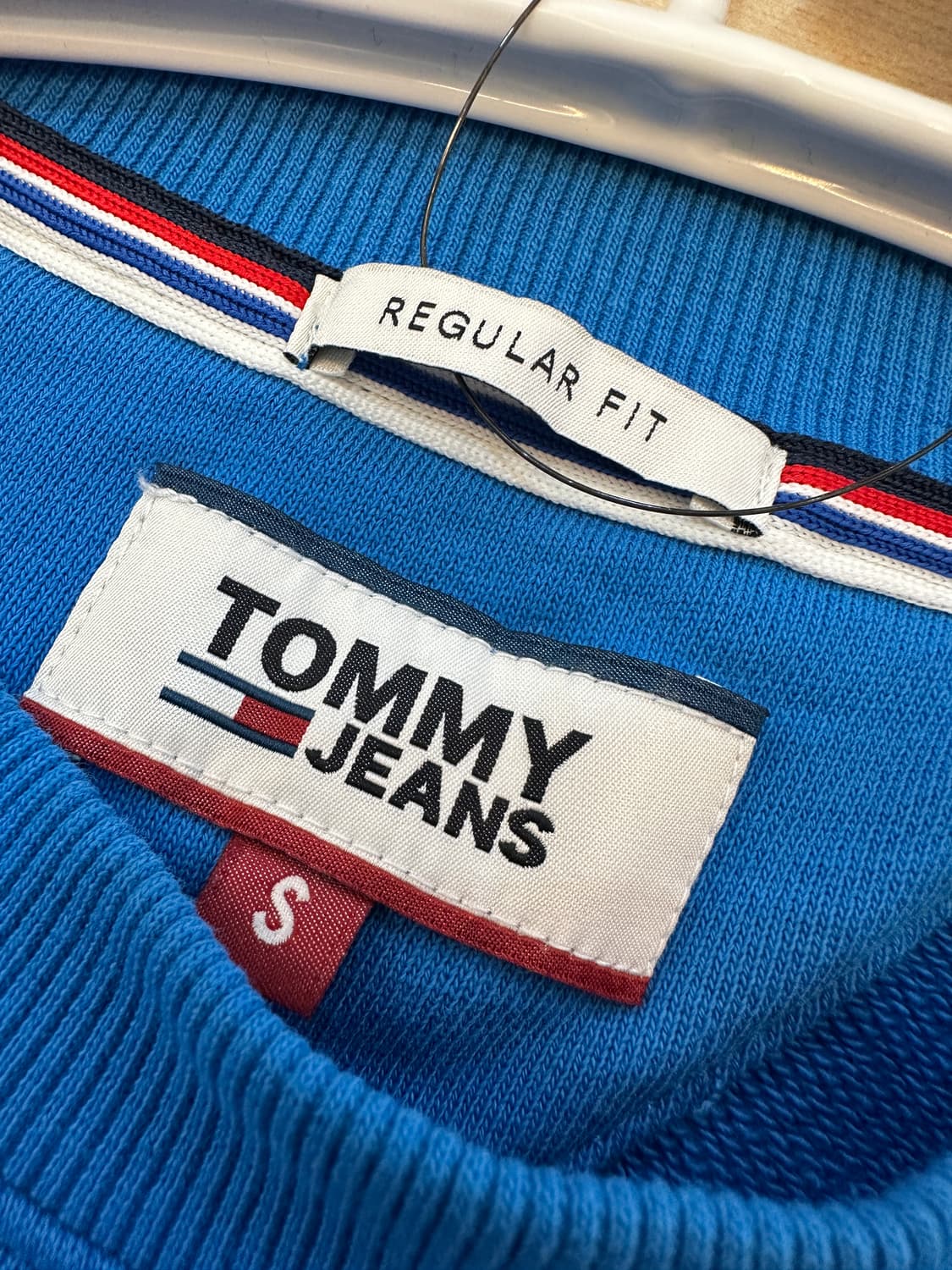 S) 타미 진스 프린팅 블루 맨투맨 상품이미지3