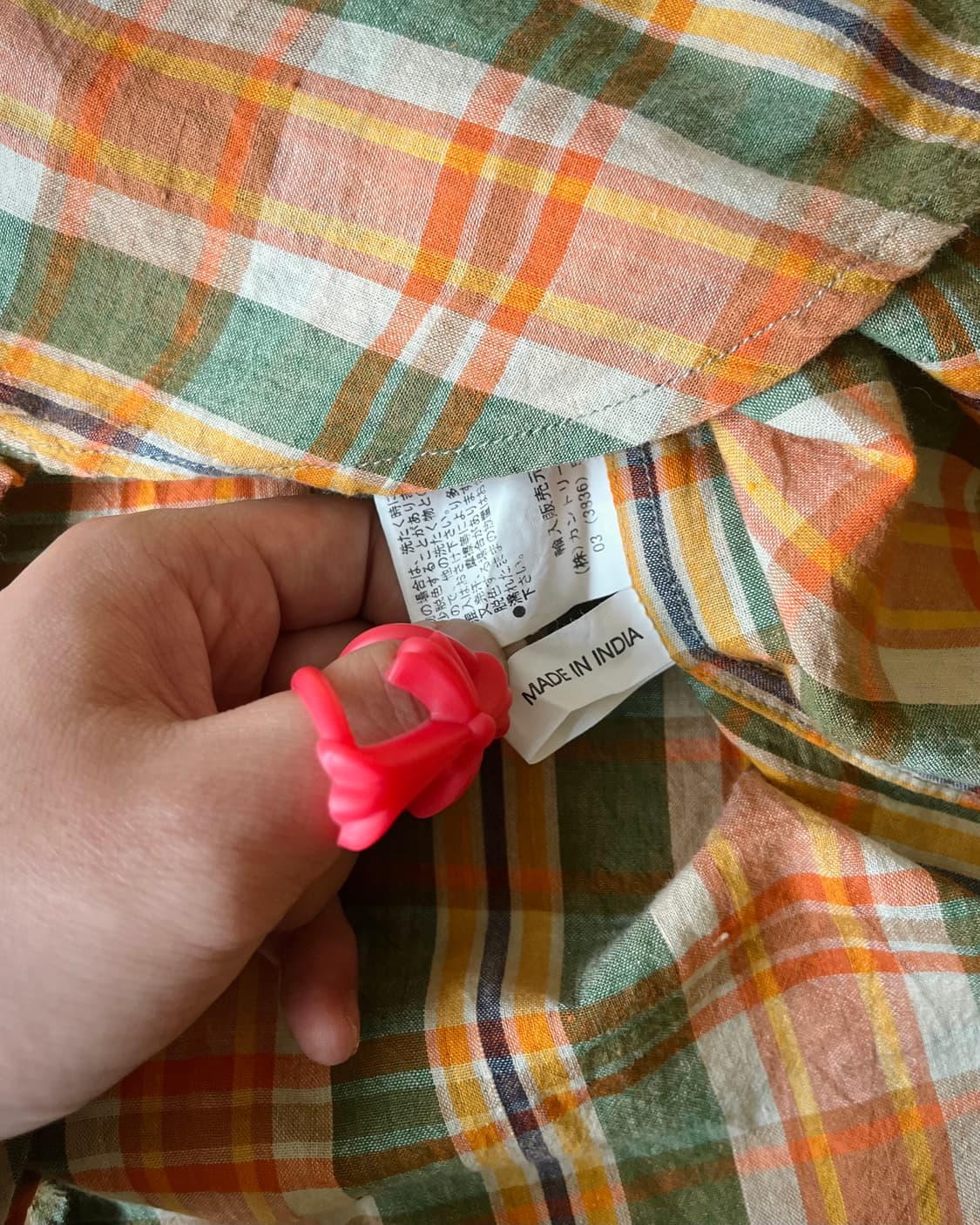 Old BEAMS Japan Half Button Check Shirt 상품이미지7