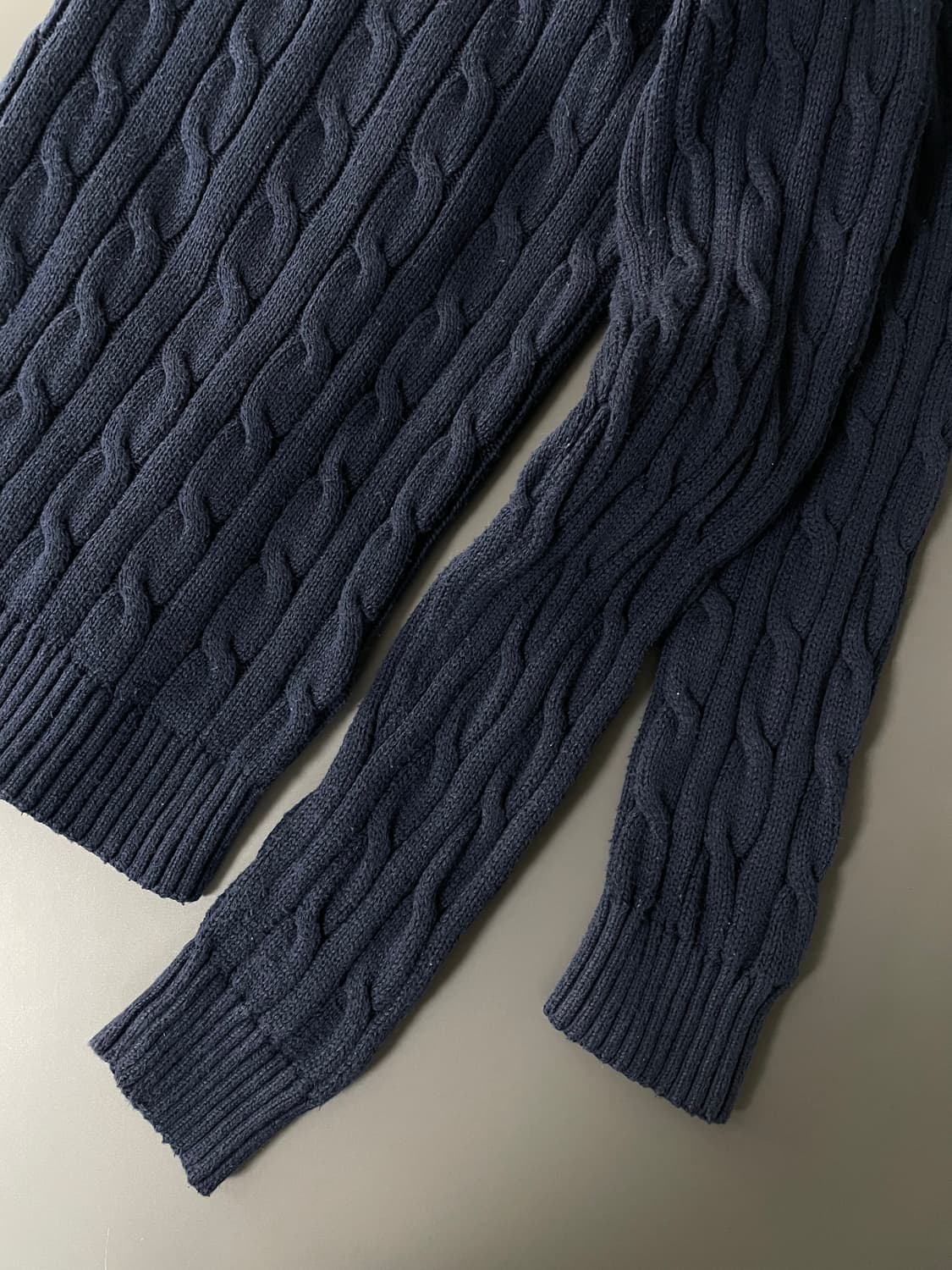 [M] 폴로 랄프로렌 금장 버튼 디테일 케이블 꽈배기 니트 상품이미지5