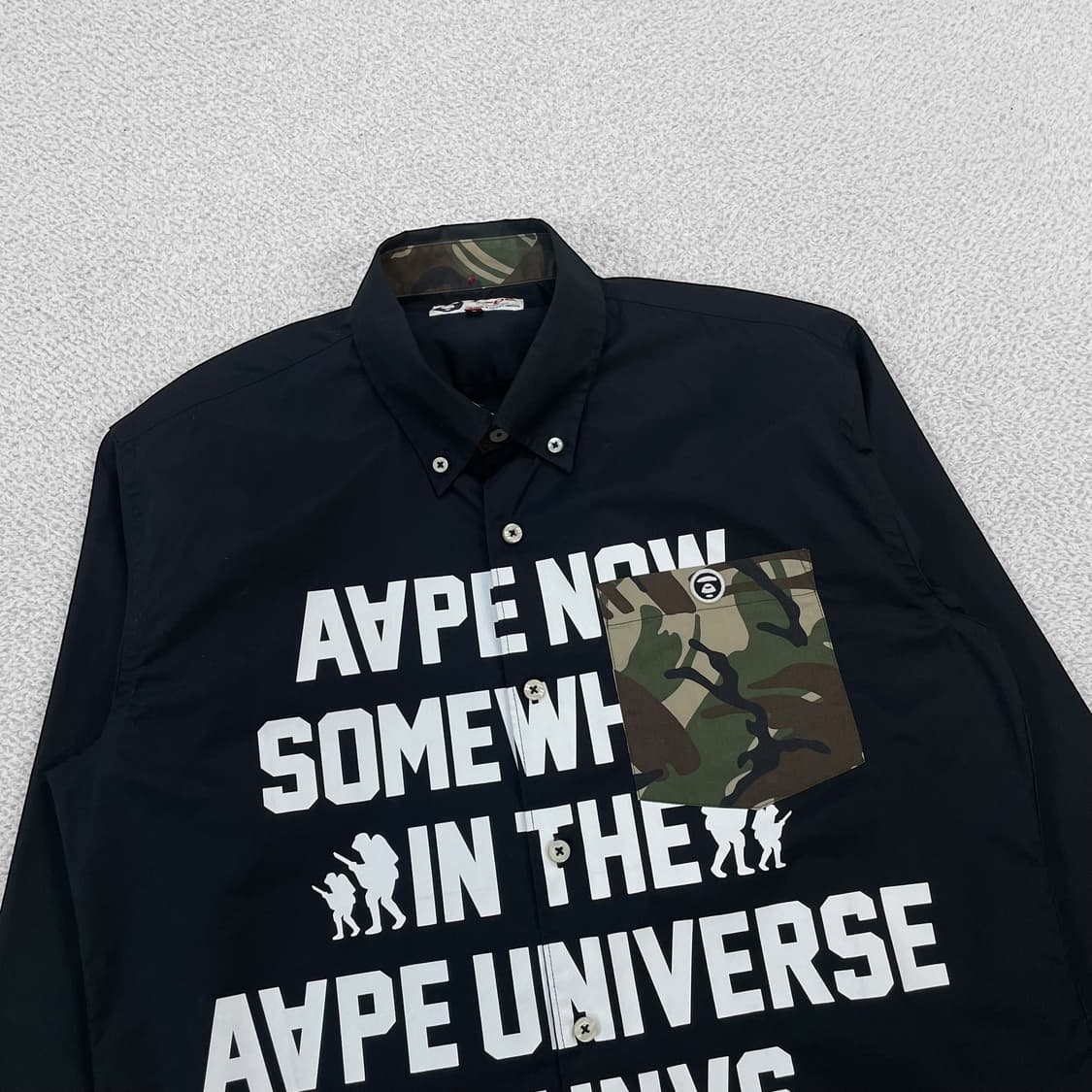 에이프 Aape 카모 포켓 셔츠 블랙 상품이미지2
