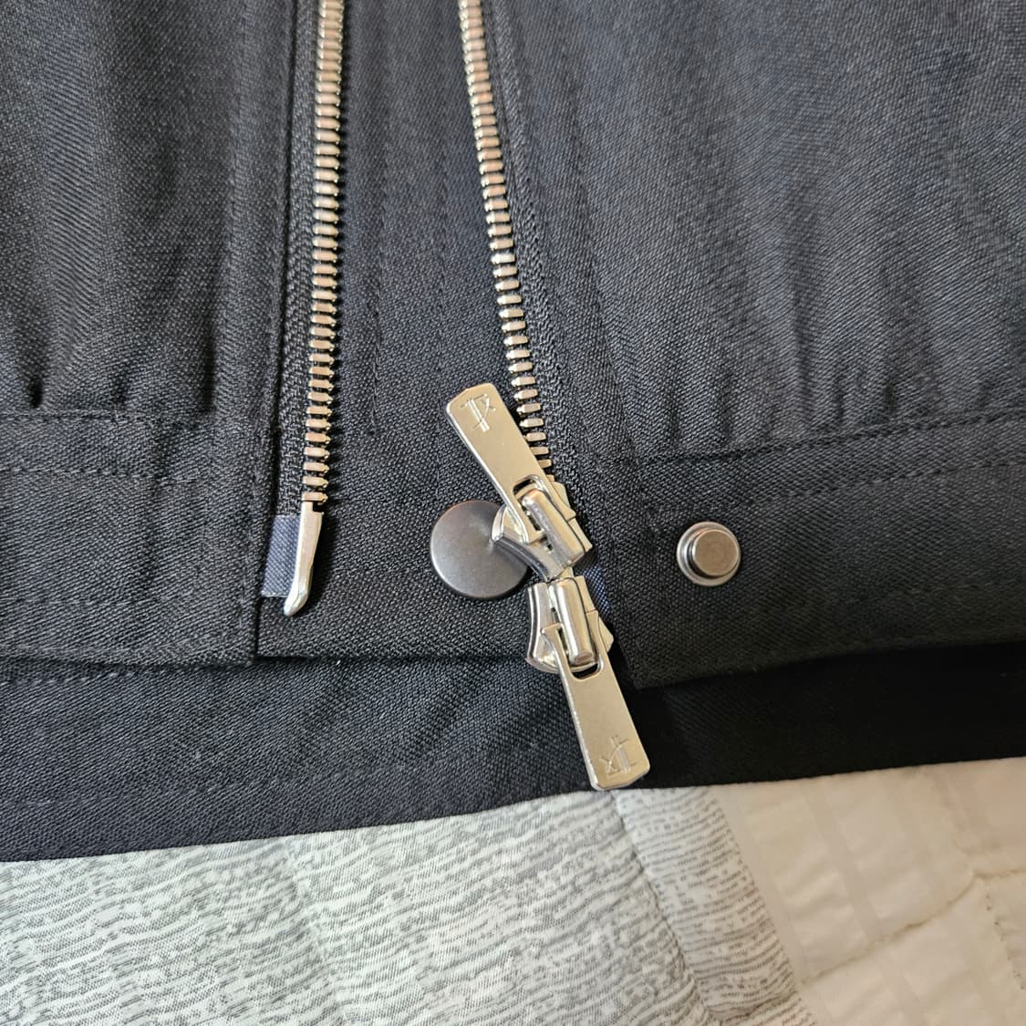 알렌느 울 카펜터 디테일 바이커 자켓 블랙 2사이즈 상품이미지6