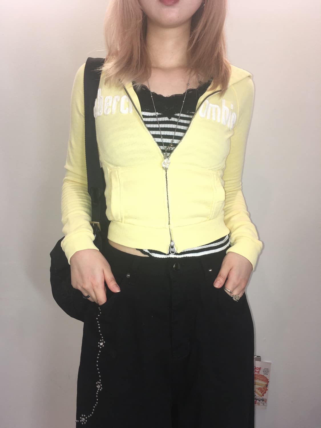 Abercrombie&fitch yellow slim hood zipup 상품이미지2