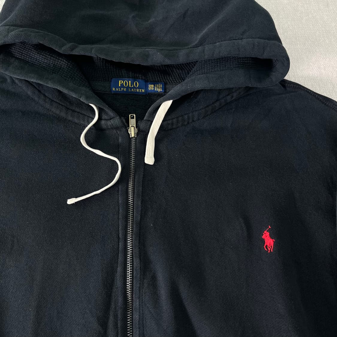 110 폴로랄프로렌 와플 블랙 후드집업  상품이미지2