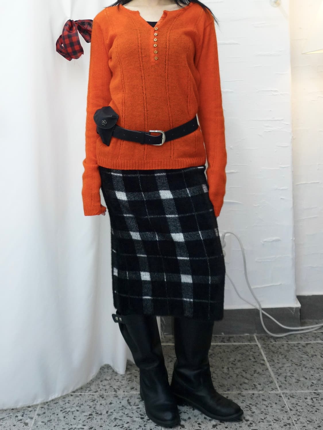 orange airy knit 상품이미지3