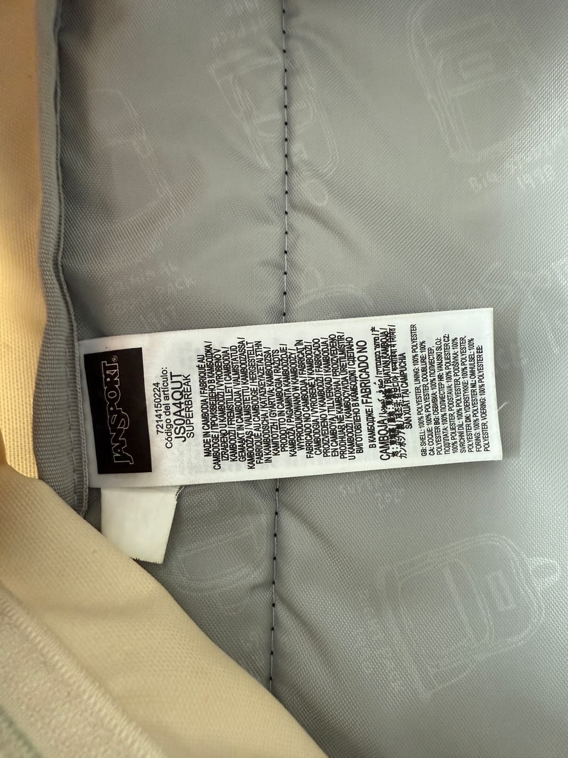 잔스포츠(JANSPORT) 아이보리 백팩 상품이미지10