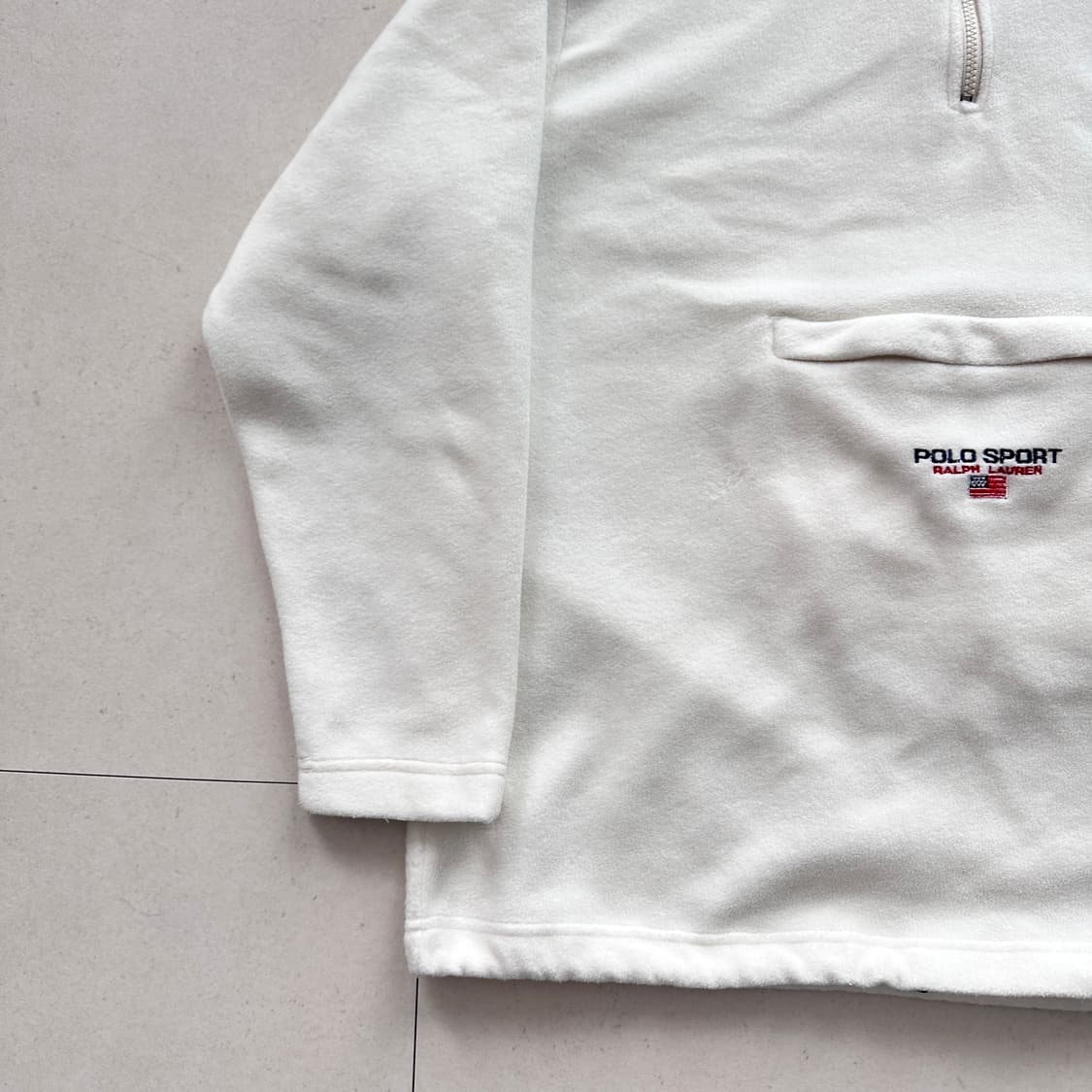 90s 폴로 스포츠 MADE IN USA 하프집업 플리스 아노락  상품이미지4