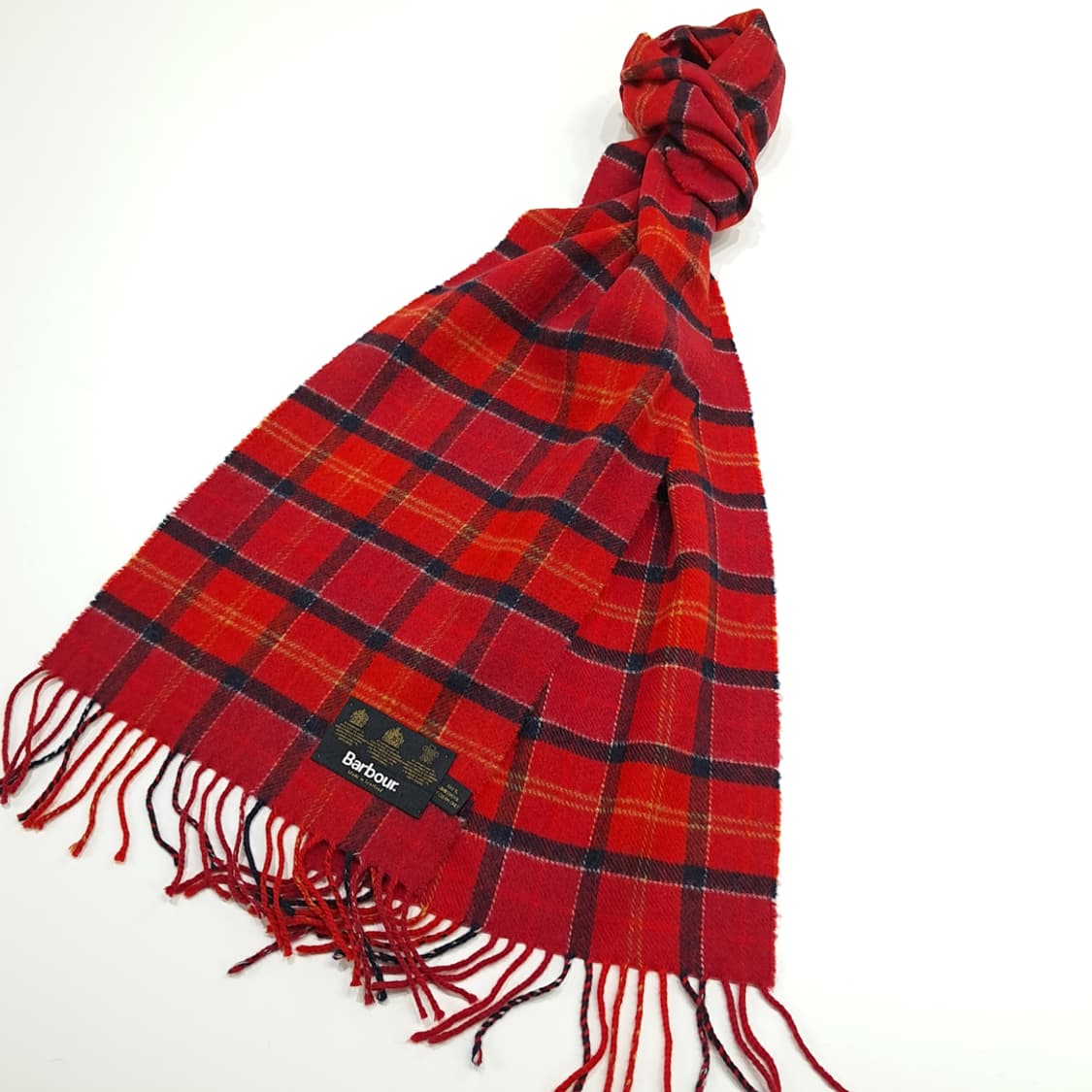 MX308 바버 레드 타탄체크 램스울 목도리 머플러 상품이미지3
