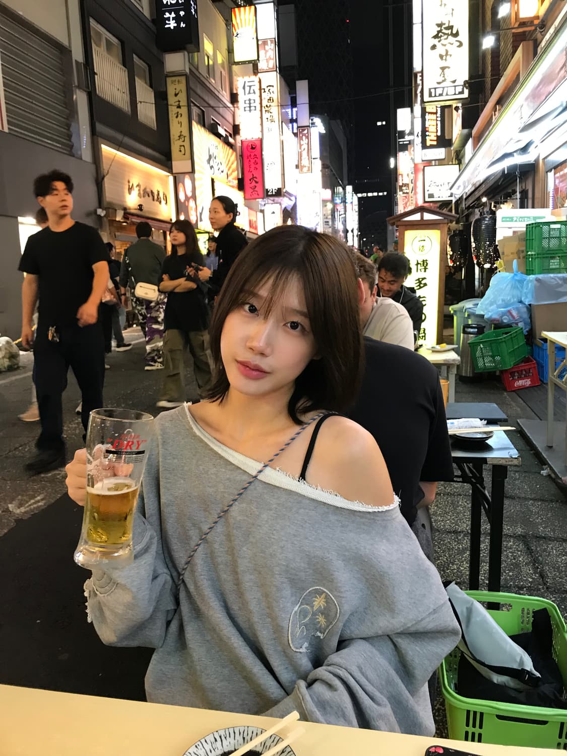 루나키후 구르구르 아플리케 원숄더 맨투맨 상품이미지6