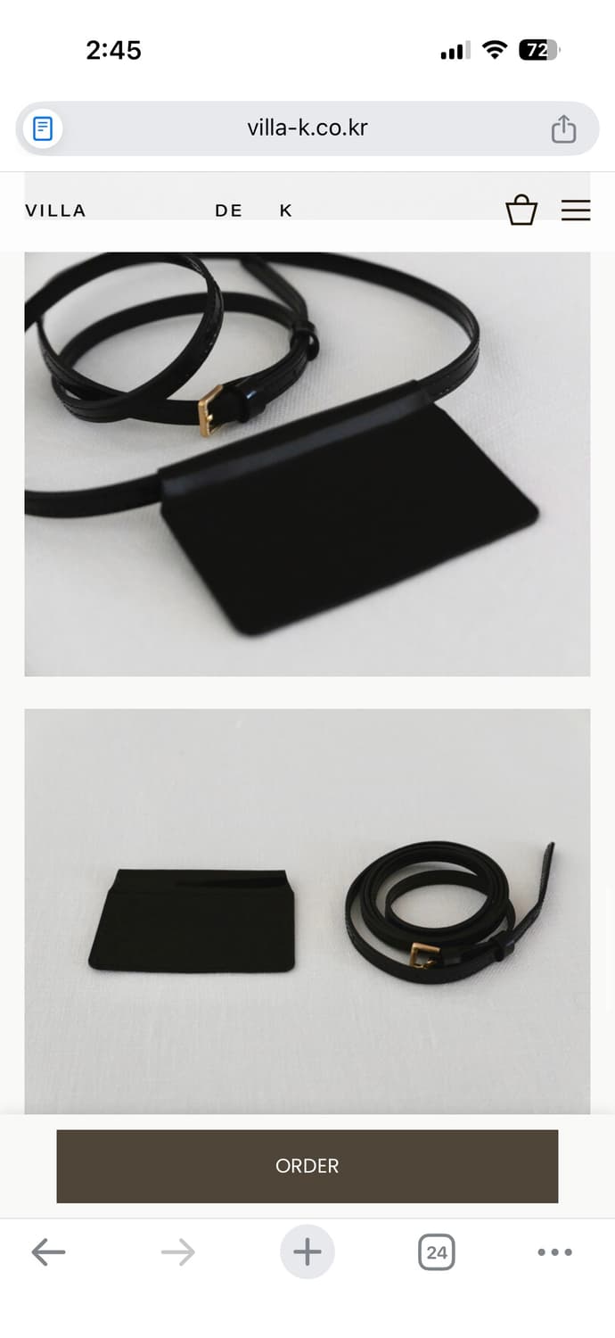 빌라드케이 클래식 미니 퍼스 + 스트랩 / 카드 지갑 상품이미지2