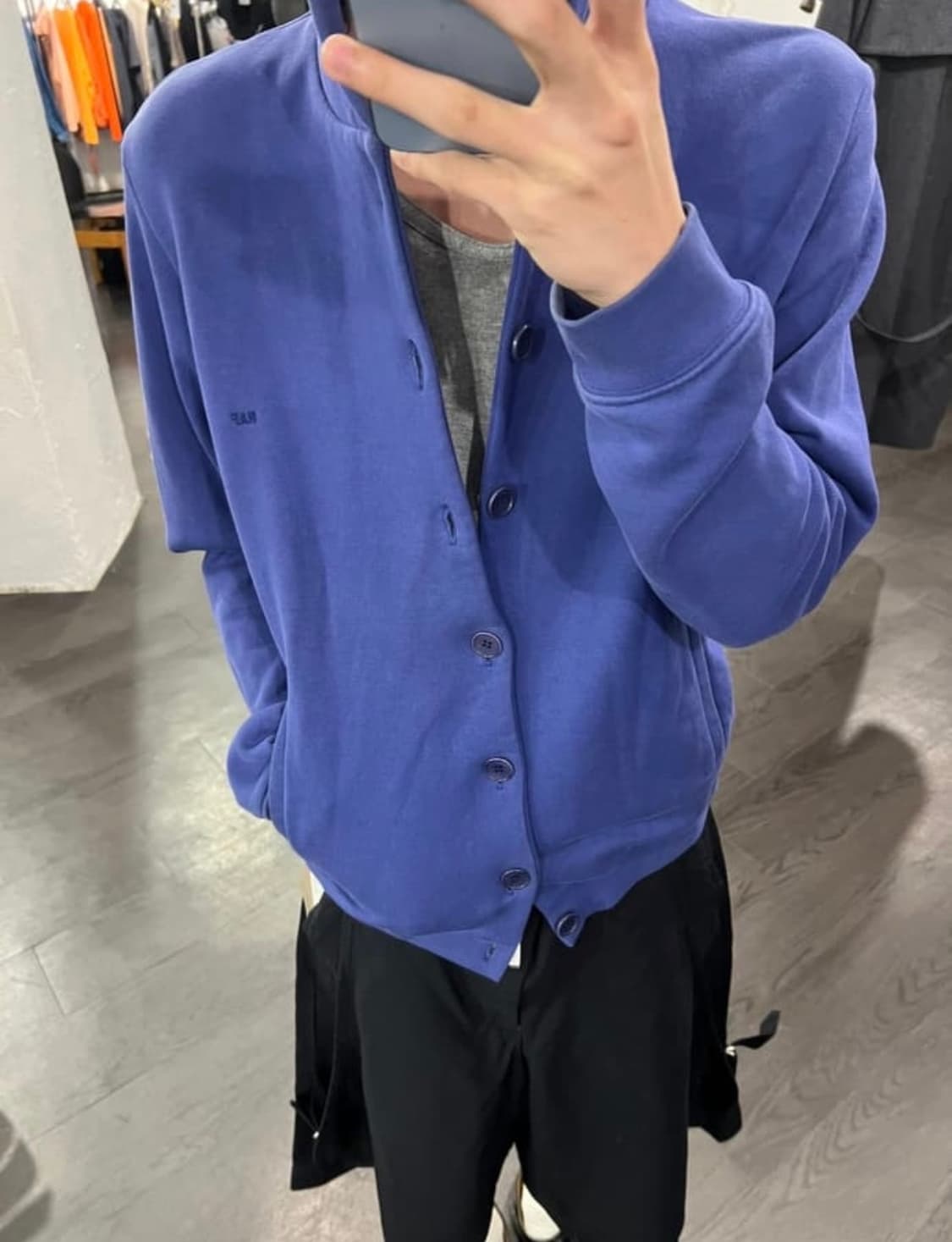 라프시몬스 버튼 후드티 상품이미지4