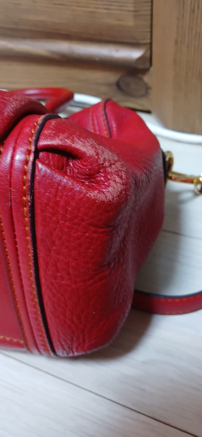 MCM 레드 가죽 토트백 상품이미지6