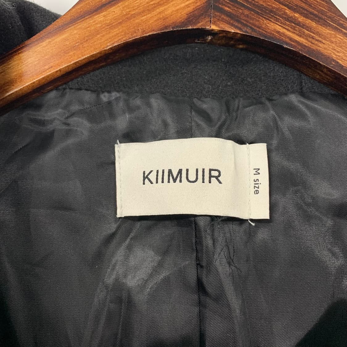 키뮤어 블랙 하프 더플 코트 상품이미지6