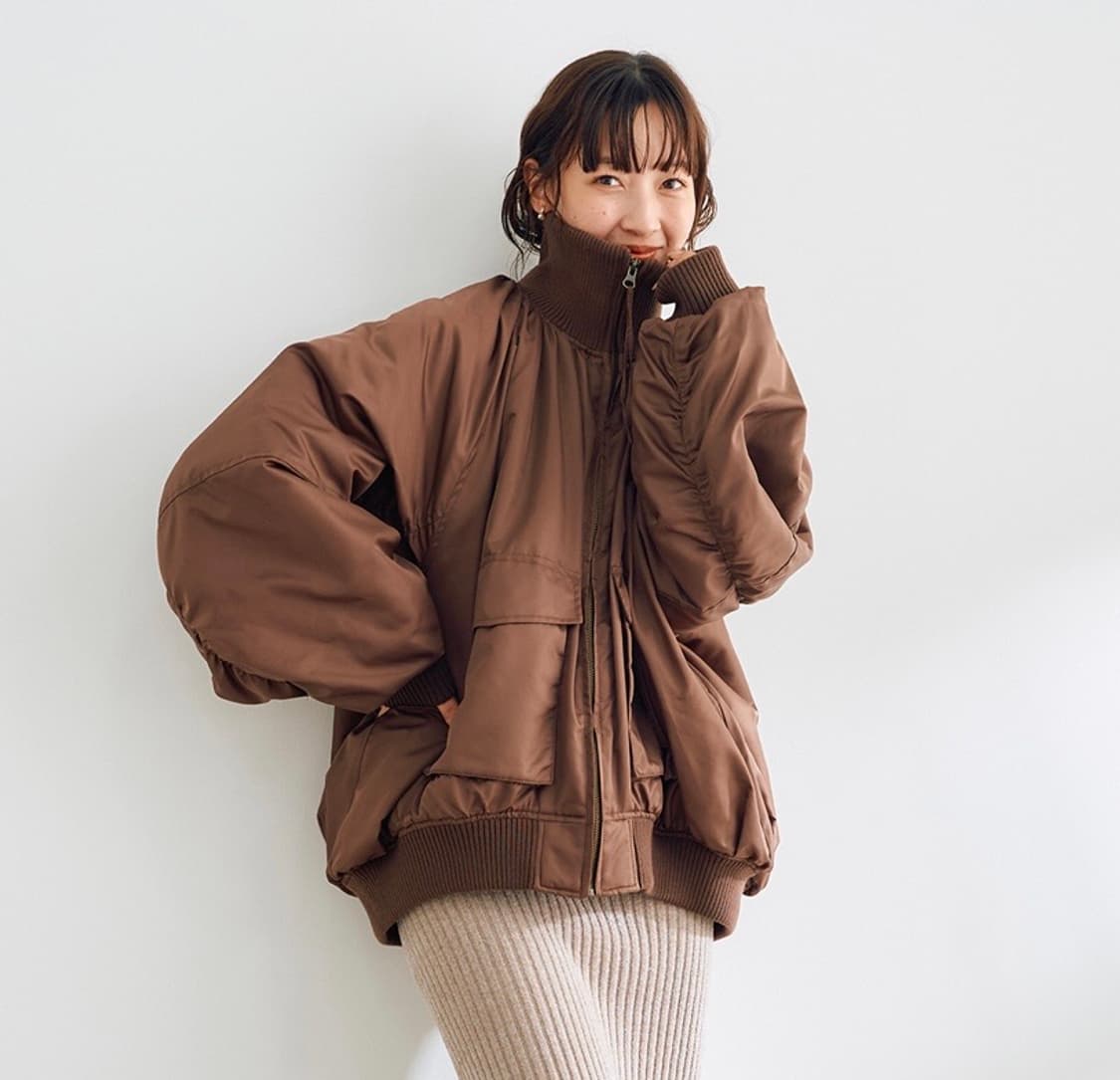 Cocodeal brown bomber jacket ma-1 상품이미지3