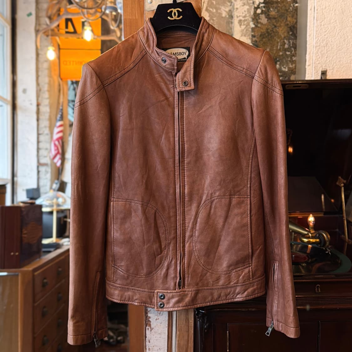 빔즈보이 램스킨 레더 자켓 상품이미지1