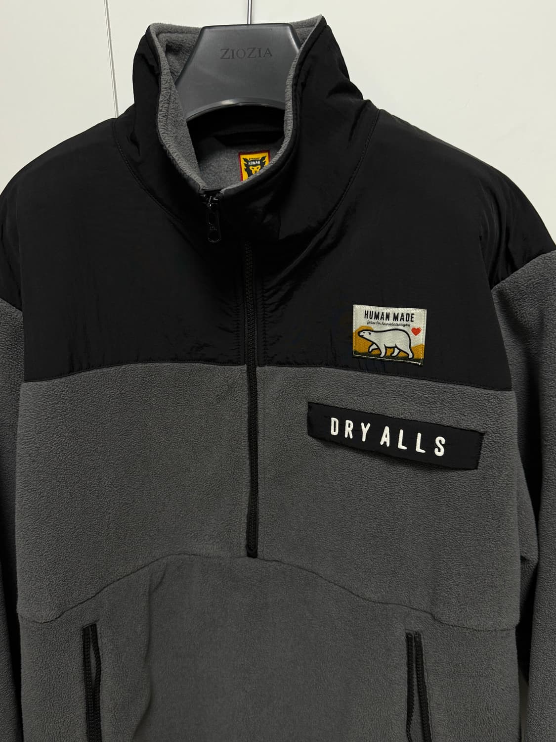 휴먼 메이드 플리스 하프집 자켓 그레이 상품이미지3