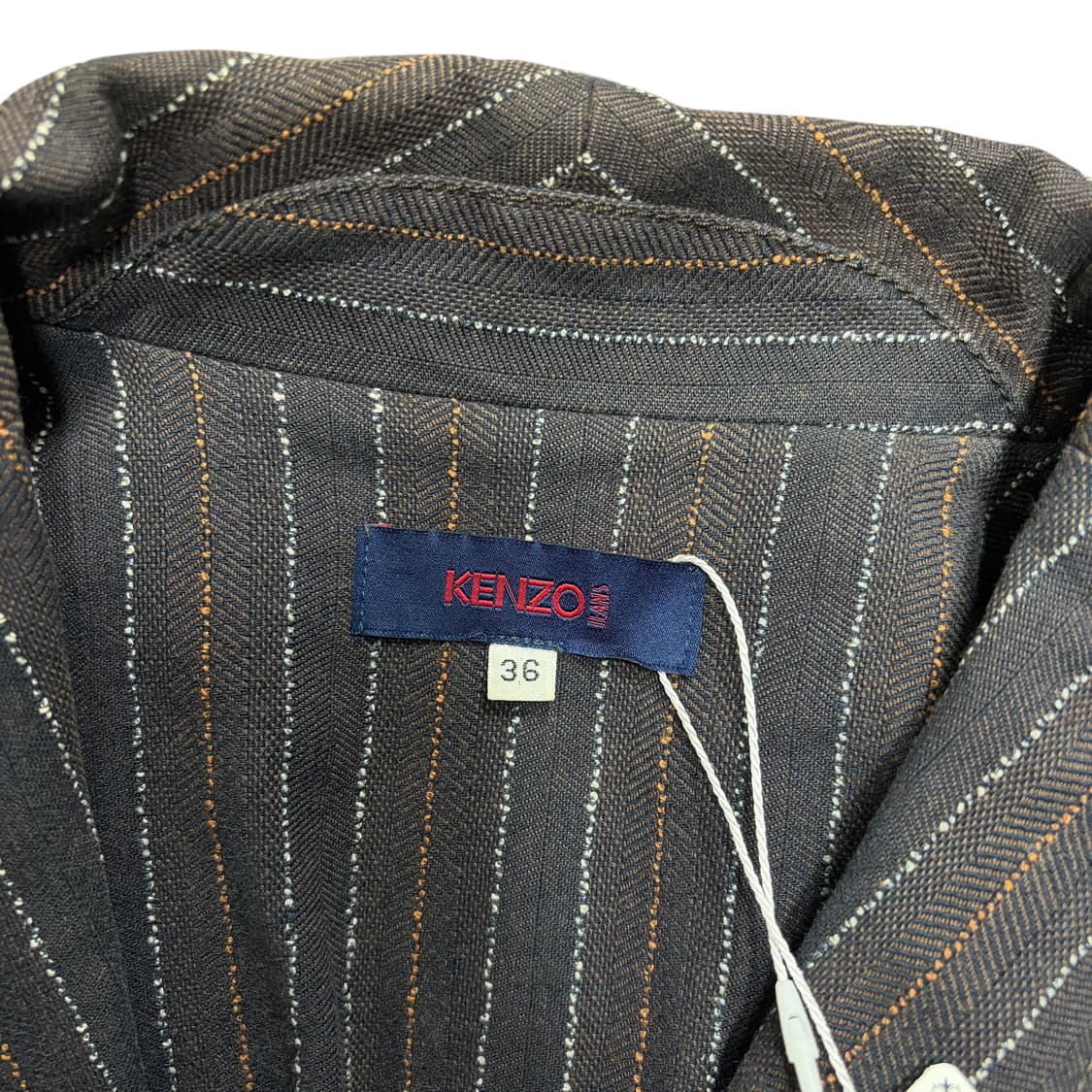 겐조 쓰리 버튼 스트라이프 플라워 자수 블레이저 자켓 상품이미지4