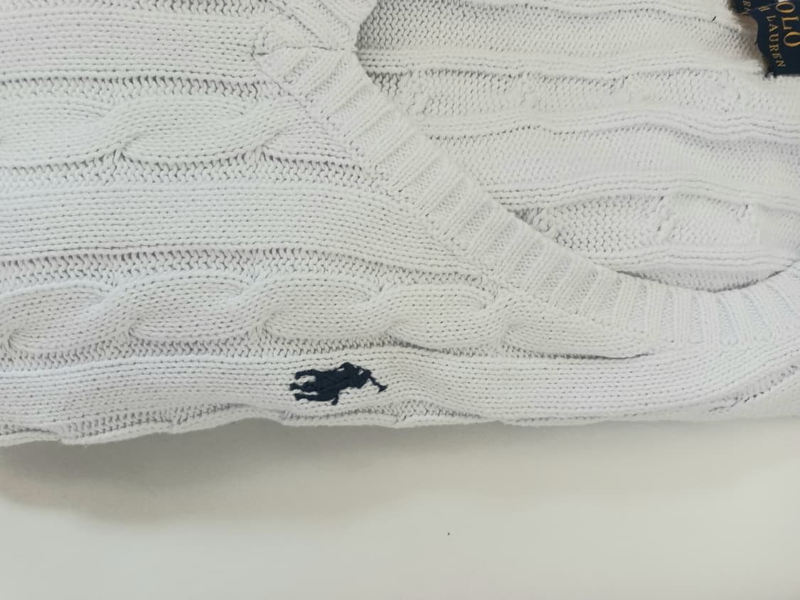 폴로랄프로렌 여성 브이넥 니트 그레이 네이비 상품이미지9