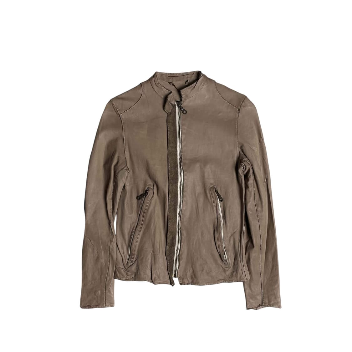 Sisil 다트 디테일 소가죽 집업 자켓 상품이미지1