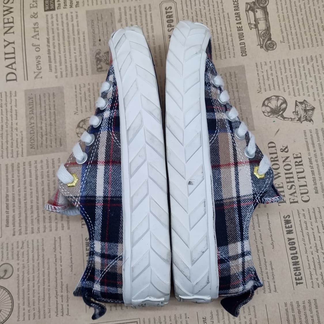 스테어 캠프 체크 여성스니커즈240  상품이미지5