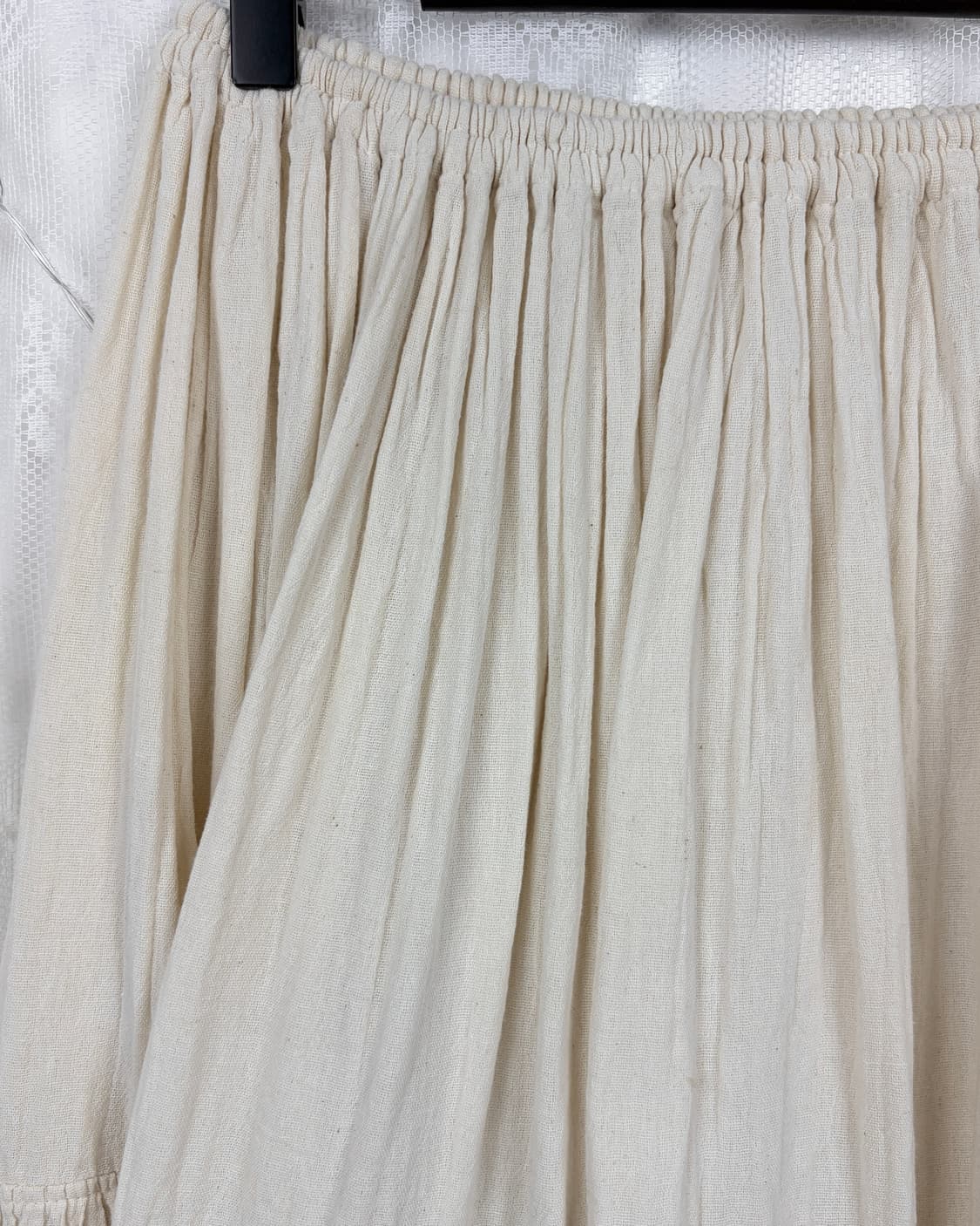 Cream Cotton Tiered Midi Skirt 상품이미지3