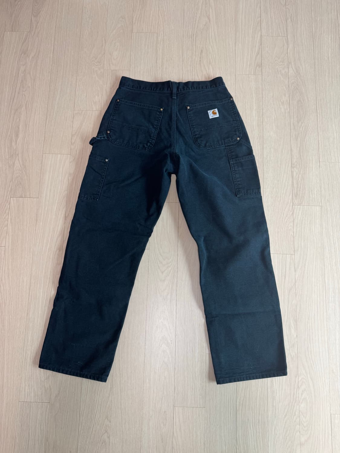 칼하트 더블니 b01 blk 실측(허리40/기장100) 상품이미지5