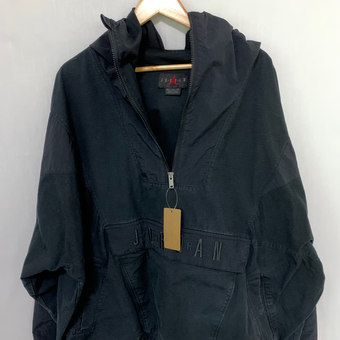 조던 빈티지 블랙 후드 바람막이 재질 아노락 4XL 빅사이즈 상품이미지4