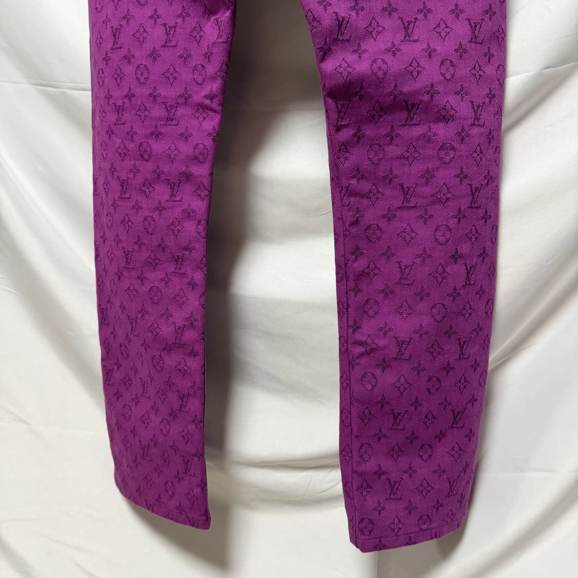 [S+급/정품] 루이비통 모노그램 데님 자켓 팬츠 셋업 퍼플 상품이미지10