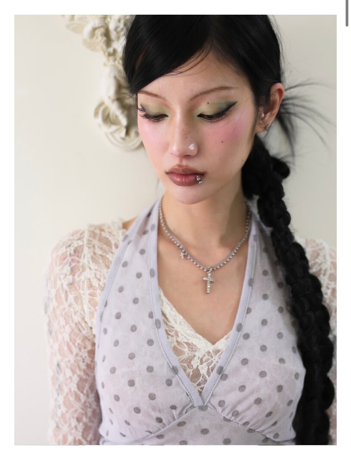 미애 Dot cross necklace 상품이미지3