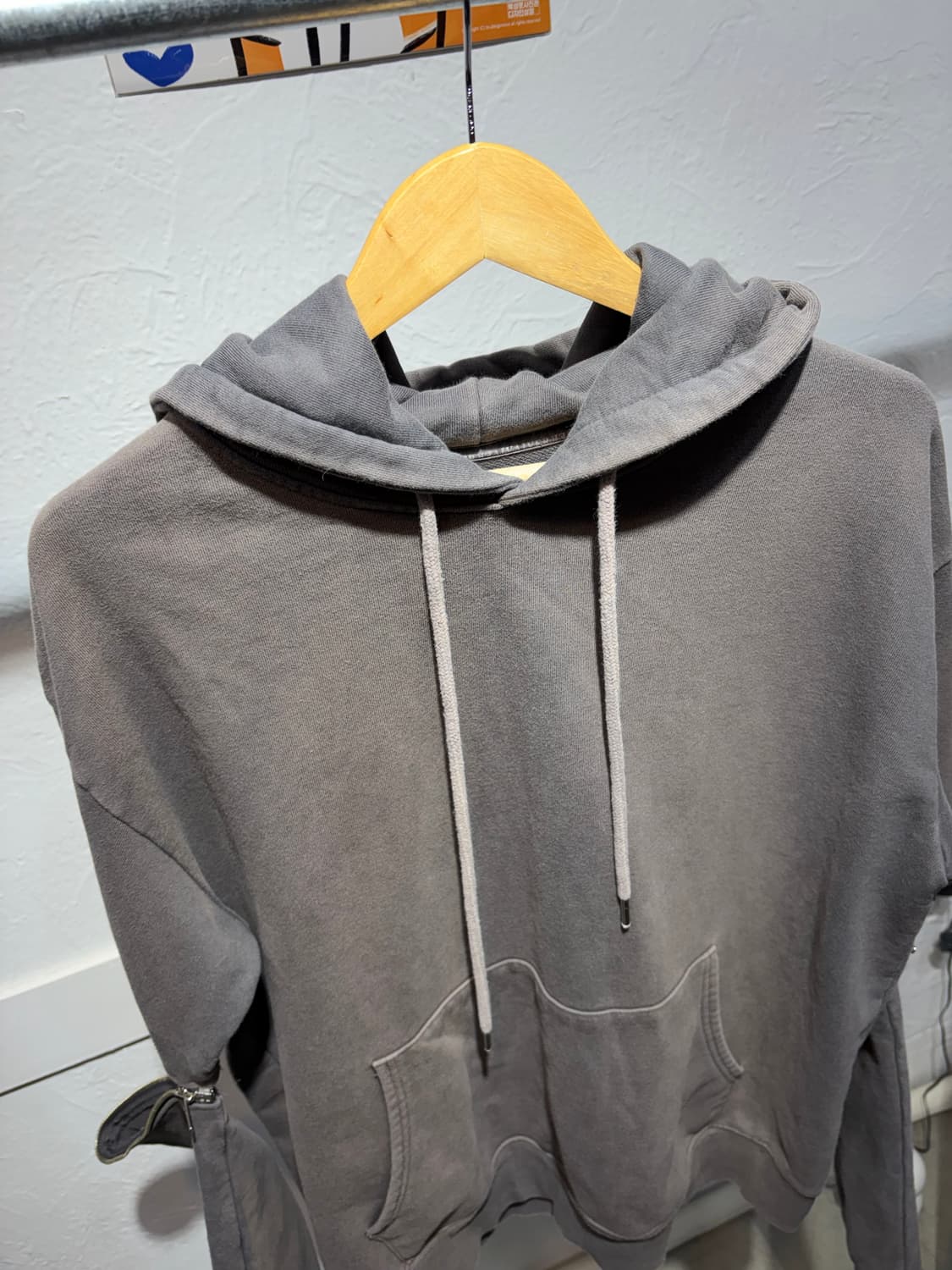 aiver 투웨이 암 오버핏 후드티셔츠 상품이미지5