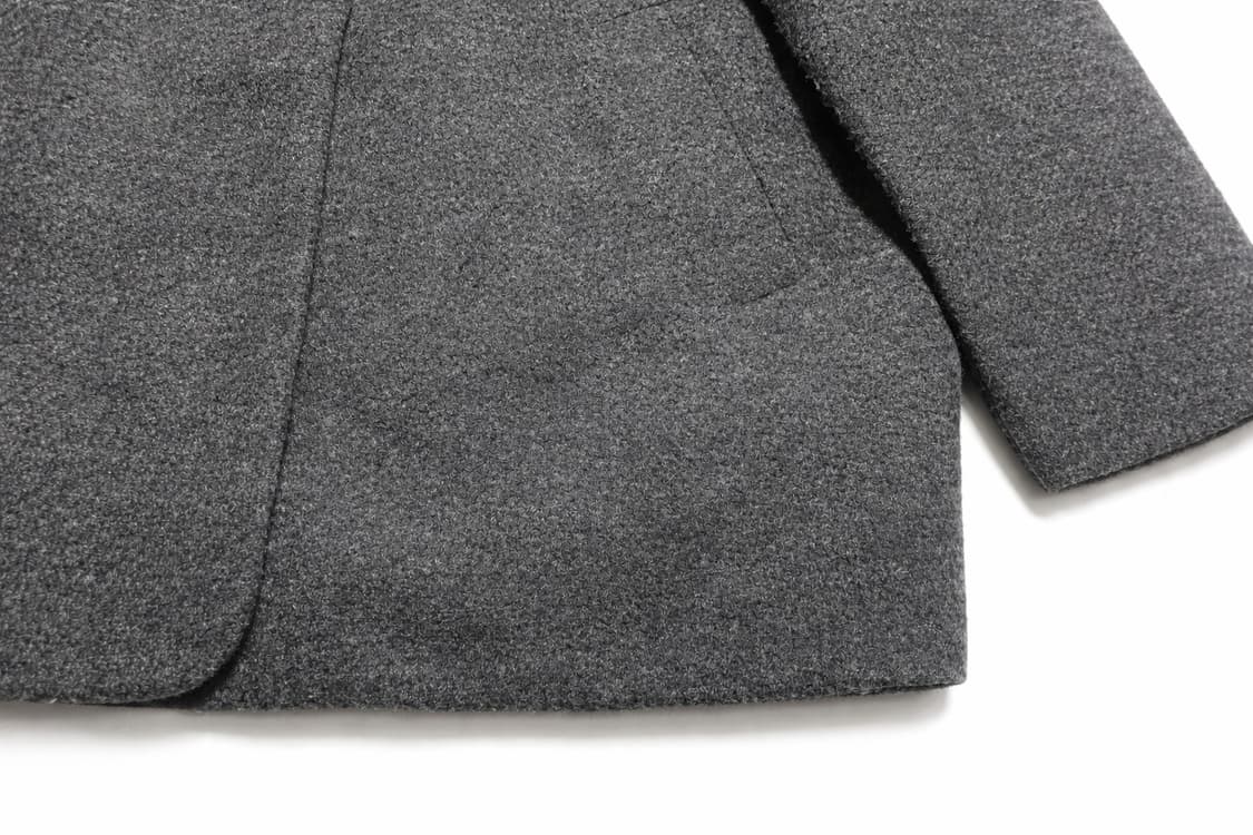 JPN 일본 빈티지 y2k 모리걸 플라워 자수 디테일 노카라 라운드 자켓 상품이미지5