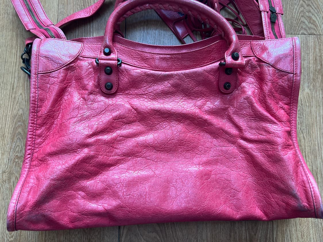 발렌시아가 모터백 가방 레드 상품이미지4