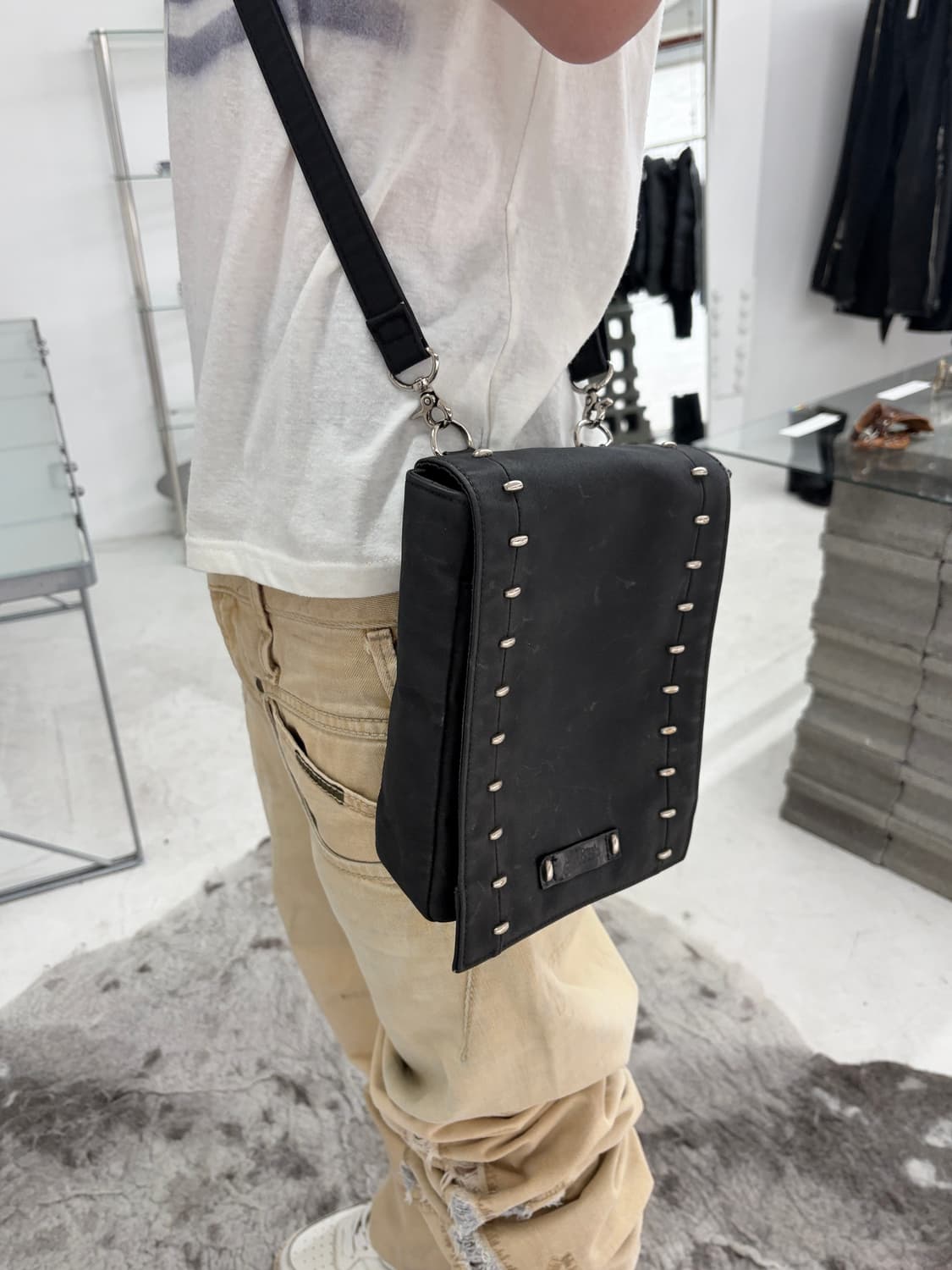 장폴고티에 스터드 패브릭 크로스백 상품이미지1