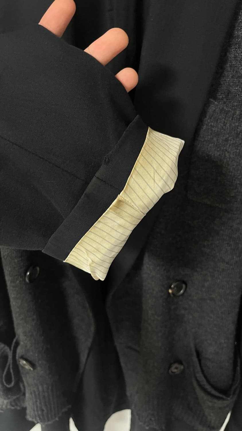 언더커버 17aw 니트도킹 블레이저 상품이미지4