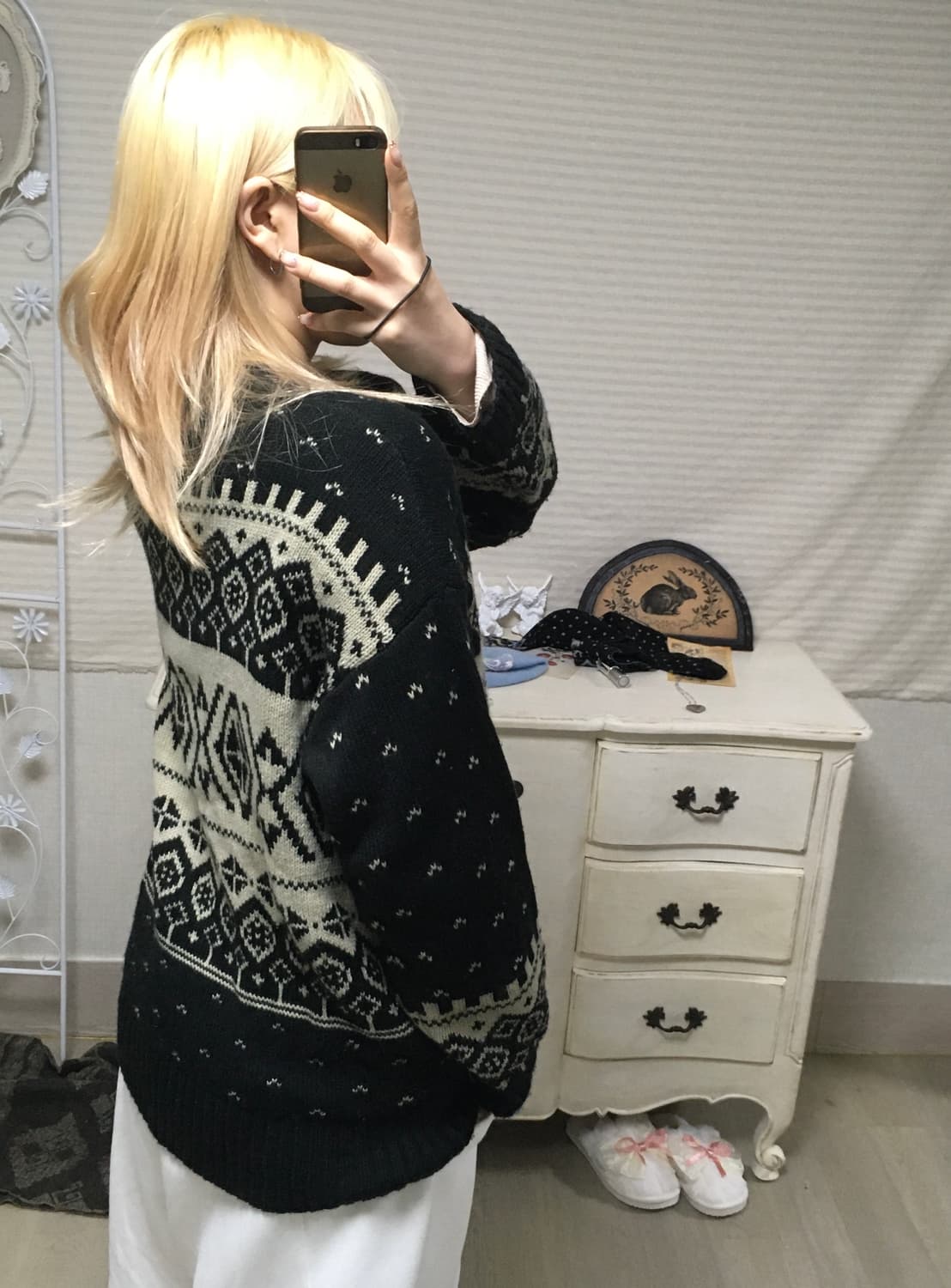 jpn vintage 사만사 모스투 노르딕 니트 상품이미지2