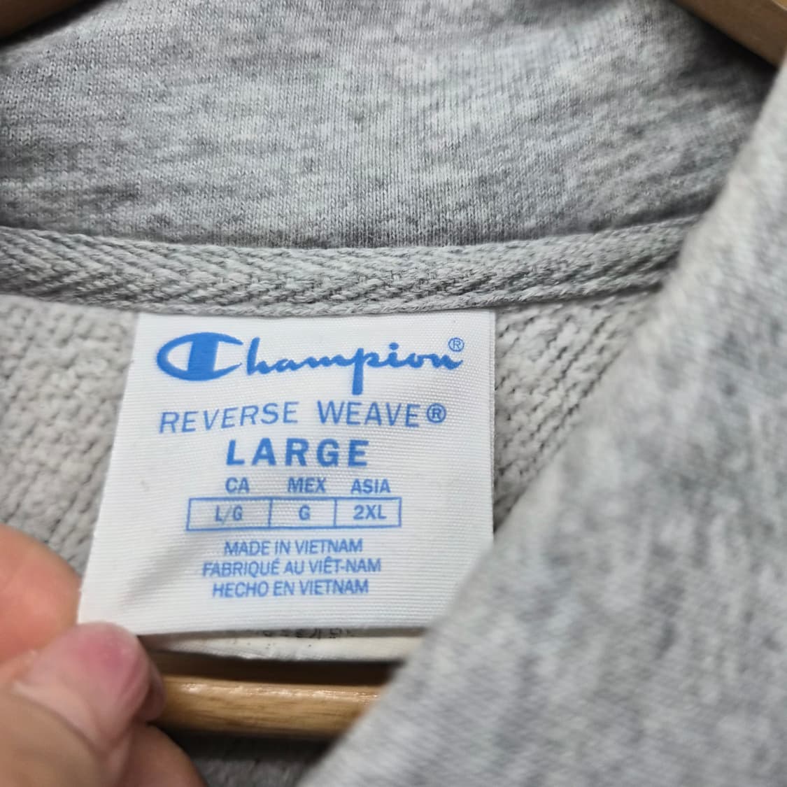 챔피온 하프집업 회색 맨투맨 남성 L 상품이미지4