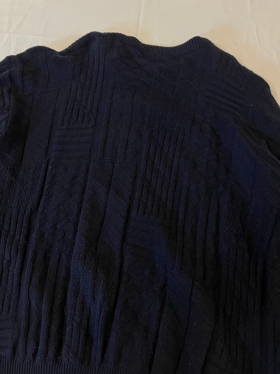 70-80s CHEMISE 라코스테 멀티케이블 니트 네이비 상품이미지3