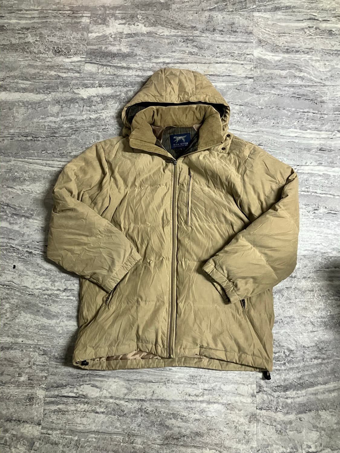 일본빈티지 Irishsetter 올드스쿨아메카지 너드남 혁오풍 푸퍼패딩 상품이미지1