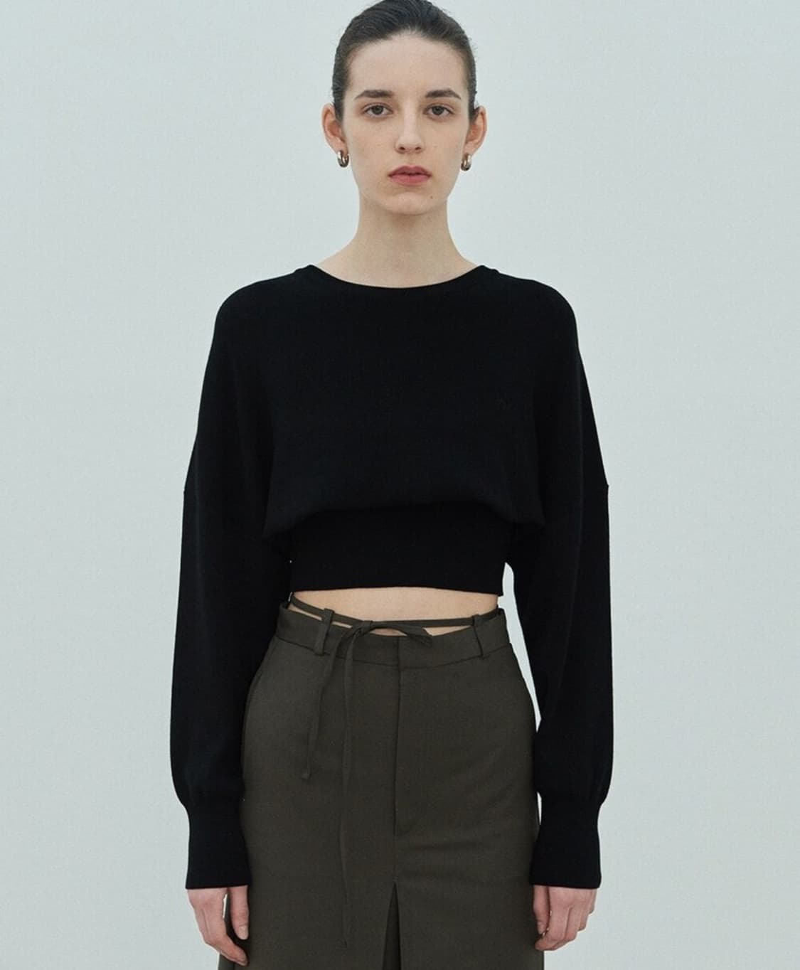 [diagonal] 다이애그널 블랙 니트 SLIM WAIST KNIT 상품이미지1