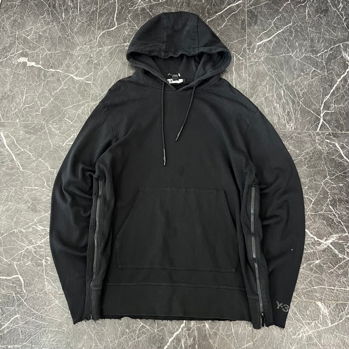 Y-3 와이쓰리 사이드 지퍼 후디 블랙 상품이미지1