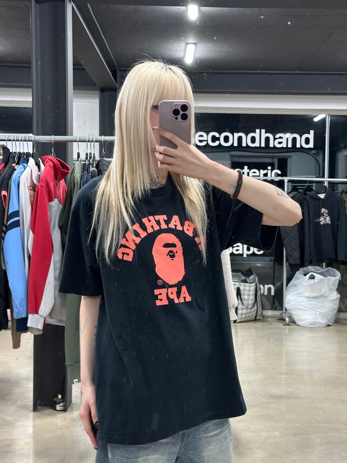 90‘s 베이프 OG 컬리지 반팔 사루티 상품이미지1